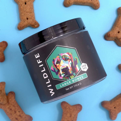 CBD Treats For Dogs, Widelife Large Bones 300mg | JJ's Hemp Dispensary