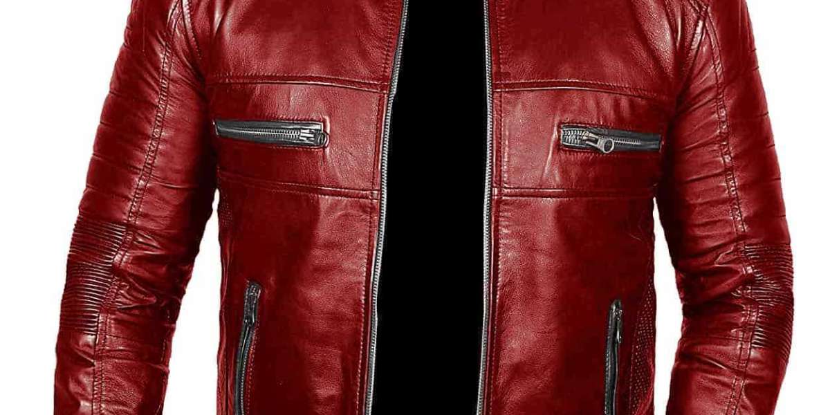 Mens Red Leather Jacket