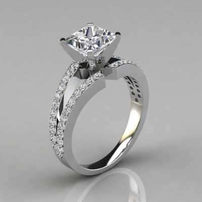 "Split Shank Princess Cut Moissanite Engagement Ring " Profile Picture