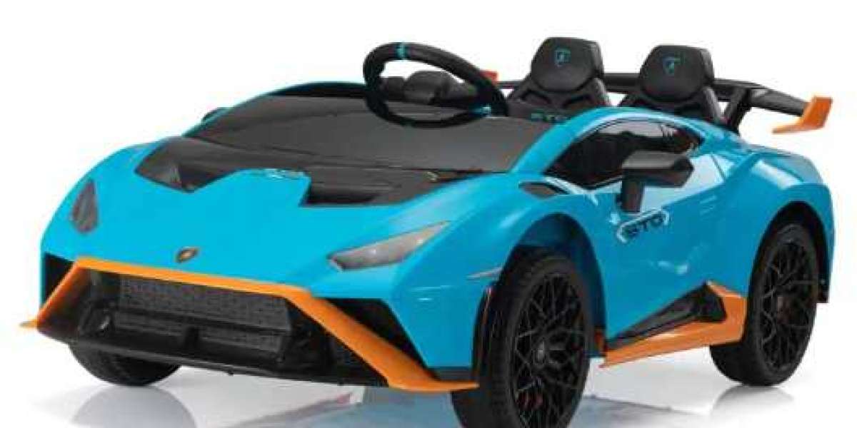 Tobbi 12V Licensed Lamborghini Kids Ride on Car, Blue——The Future of Children's Vehicles