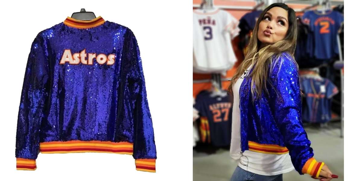 Dazzle in Blue: The Houston Astros Blue Sequin Jacket