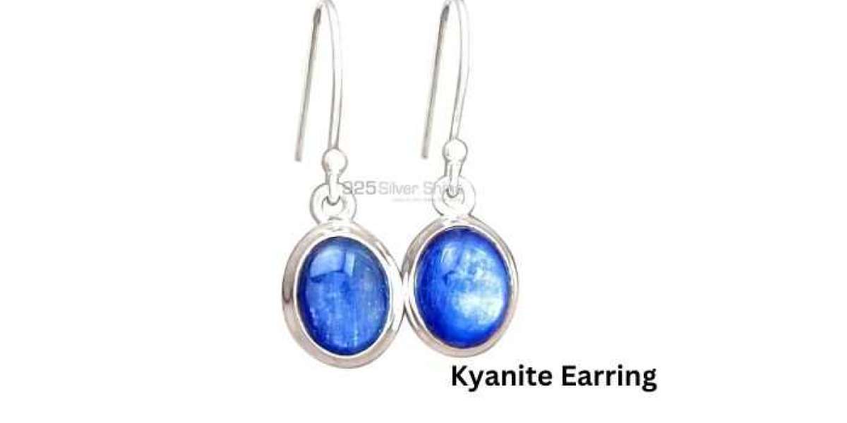 Buy Sterling Silver Earrings Online With Kyanite Jewelry At Wholesale Price