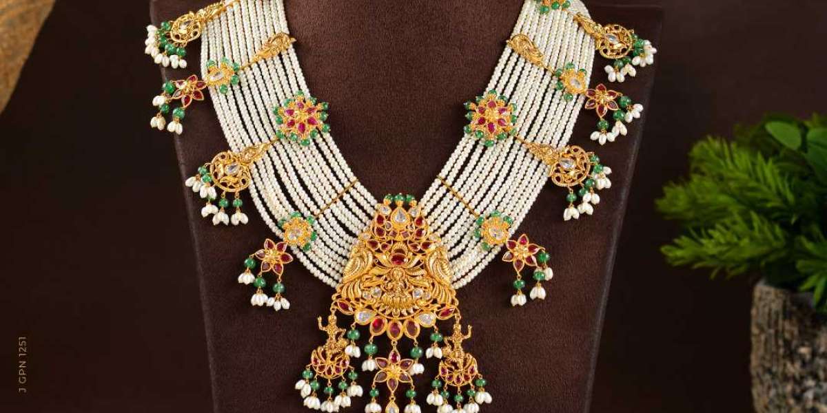 The Timeless Elegance of Gold Pearl Necklace Designs by Krishna Jewellers